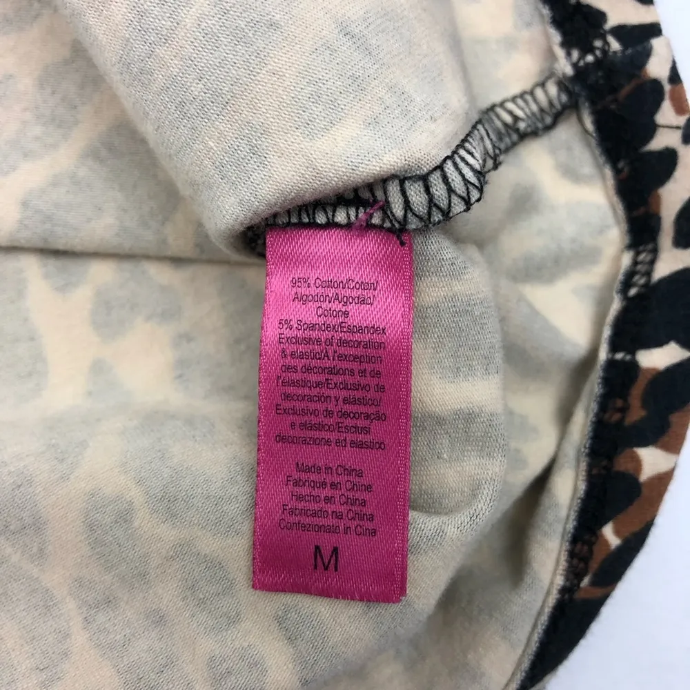 Betsey Johnson Animal Leopard Print Pajamas Nightie Sleep Shirt Dress - Image 7