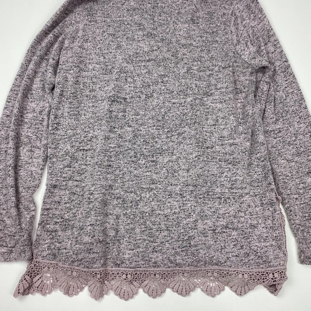 Bobeau Soft Lightweight Pink Gray Sweater Size M - Image 11