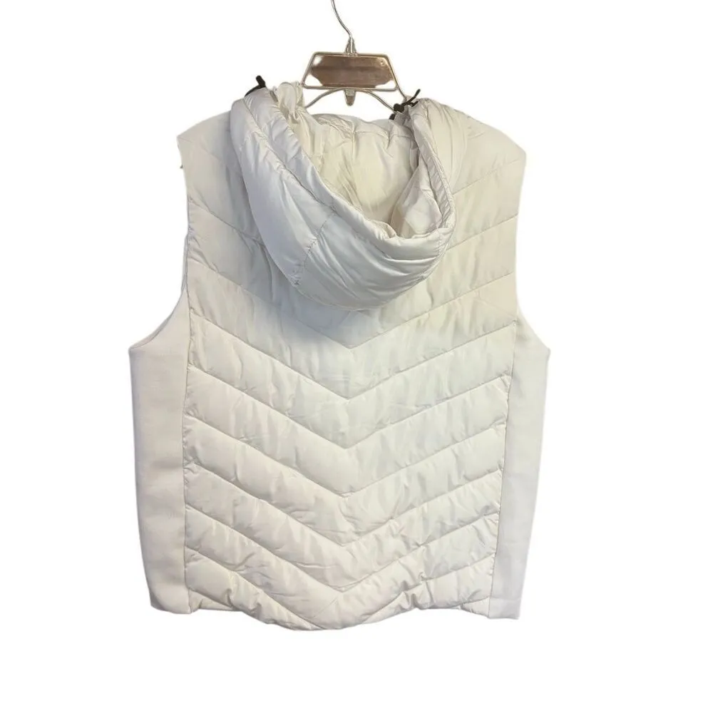 Truth Womans Hoodie Puffer Vest Cream Sz 1X NWT - Image 2
