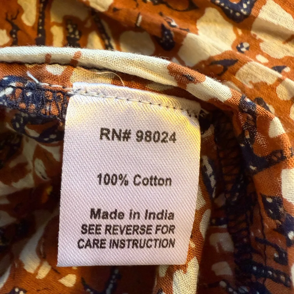 ANTHROPOLOGIE by LOVE THE LABEL Mirabelle Ruffle Cut Out Maxi Dress Sz M Brown Size M - Image 12