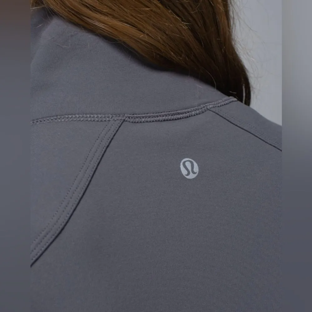 Lululemon Nice Asana Jacket Brushed Soot Light Color Gray Size 4 Full Zipper - Image 5