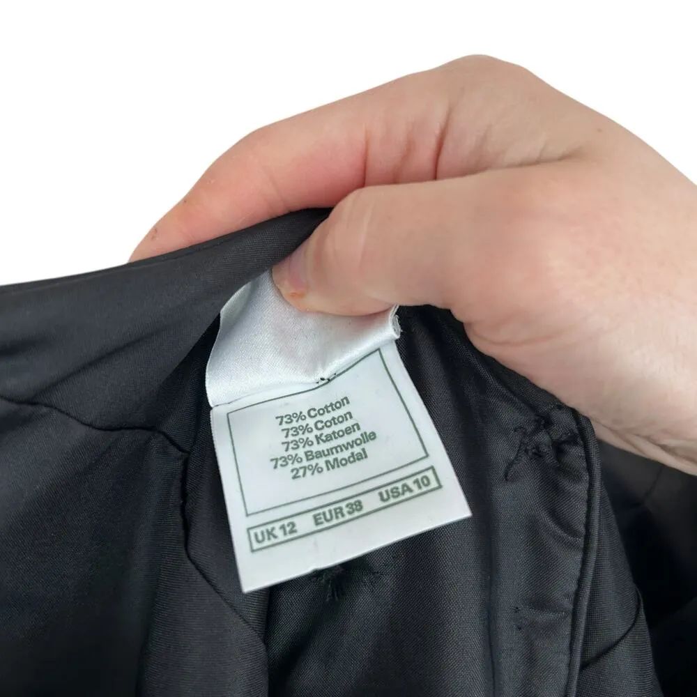 Vintage 80s Laura Ashley Black Velvet Dress Sz 10 - Image 6