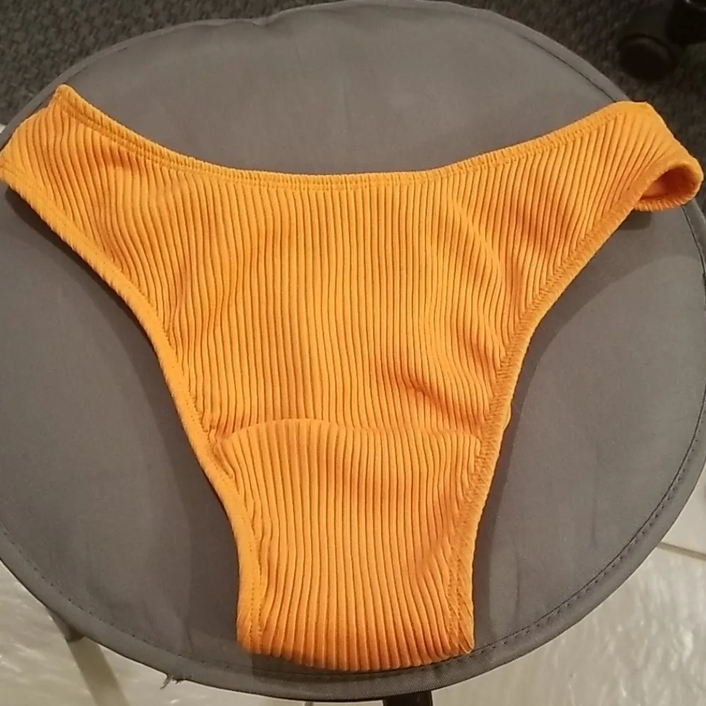 đź’•MINIMALE ANIMALEđź’• Knotted Rib Brief Bikini Bottoms - Orange Small S NWOT - Image 4