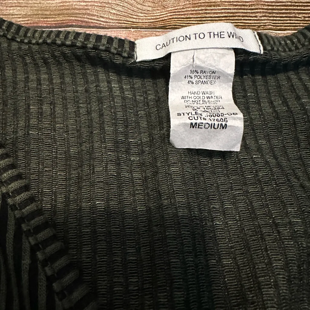 Caution To The Wind Black Pinstripe Wrap Blouse - Image 2