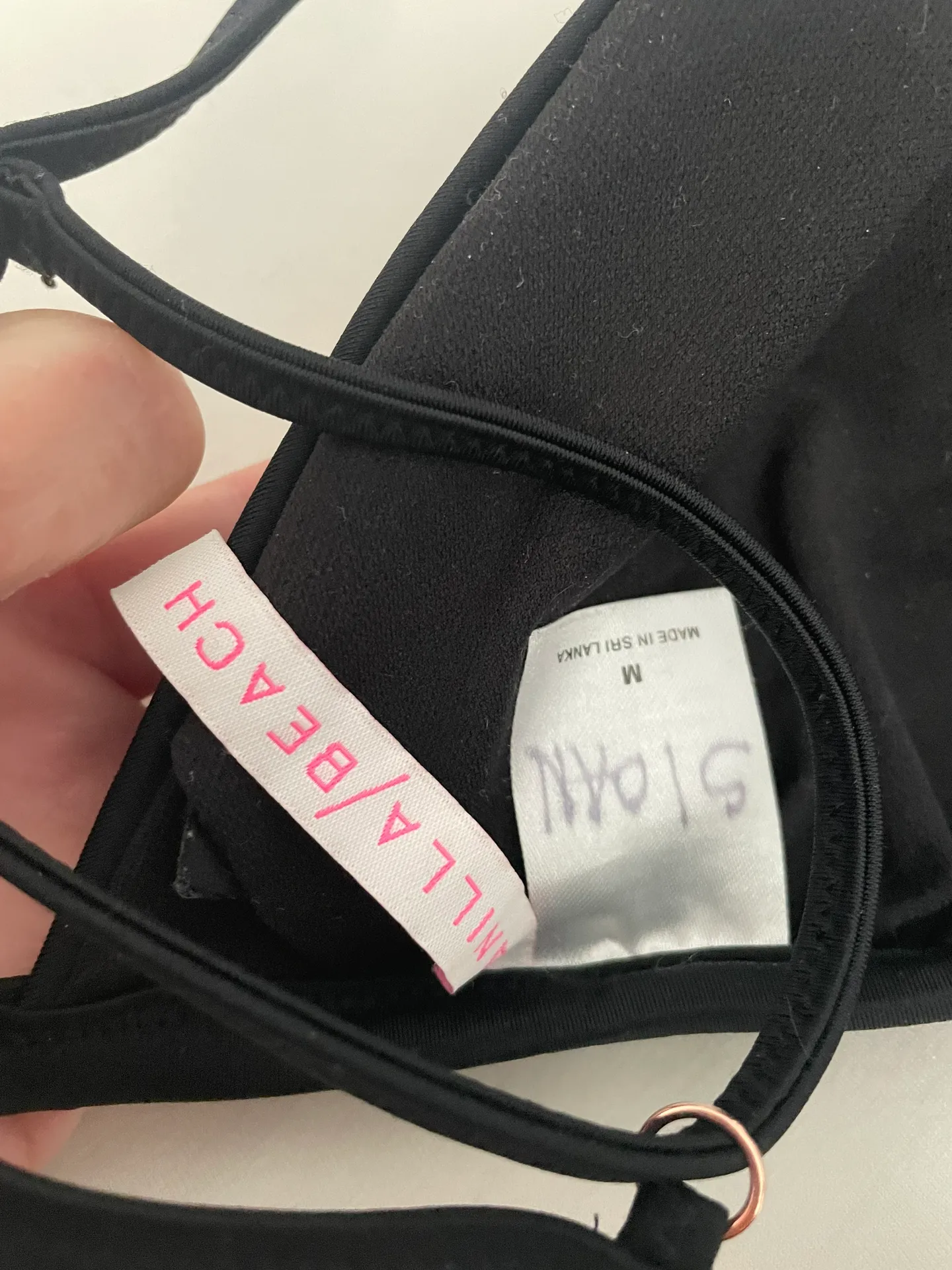 Vanilla Beach Black Scalloped Triangle Bikini Top - Image 4