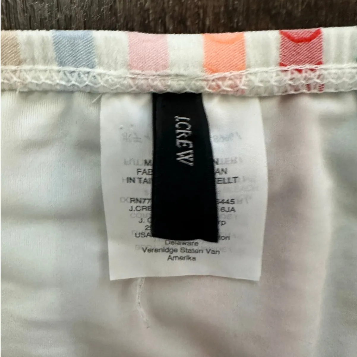 J. Crew Boy Short Bikini Bottom in Suckered Rainbow Stripe Size Small - Image 2