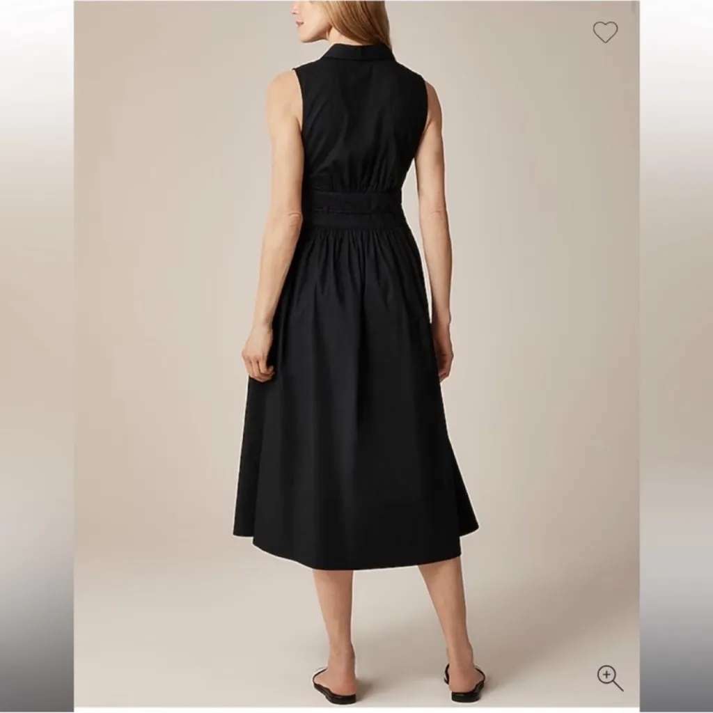 J.Crew fitted-waist shirtdress in cotton poplin - Image 2