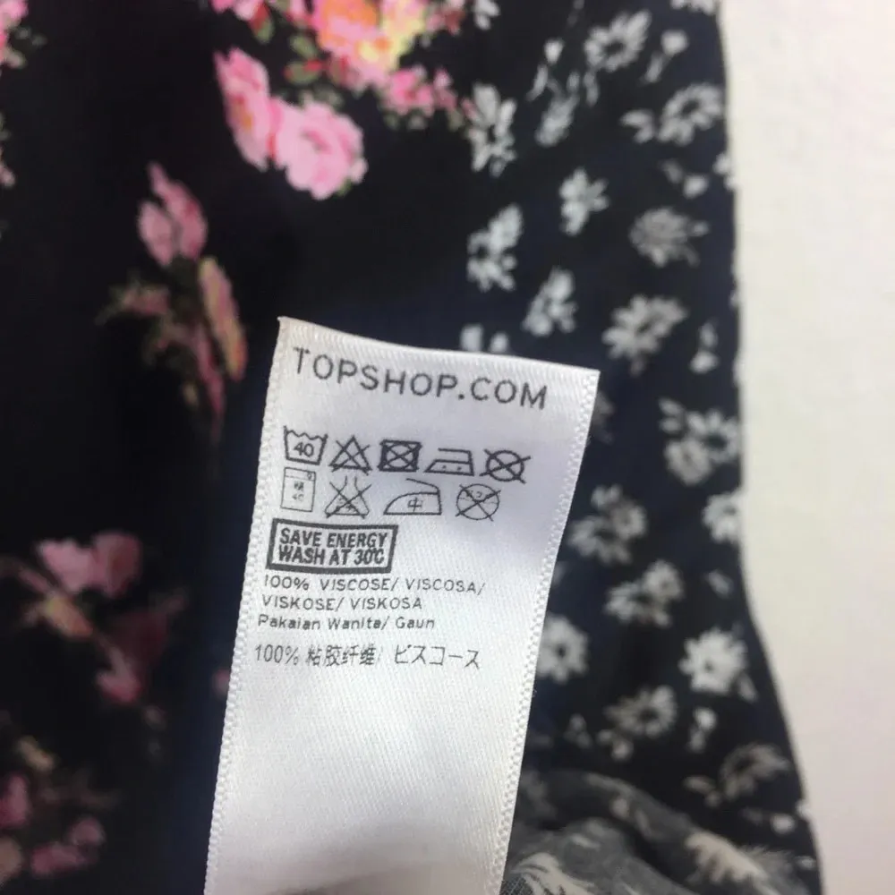 Topshop Mixed Floral Print Strappy Side Slit Midi Dress Size 4 - Image 5