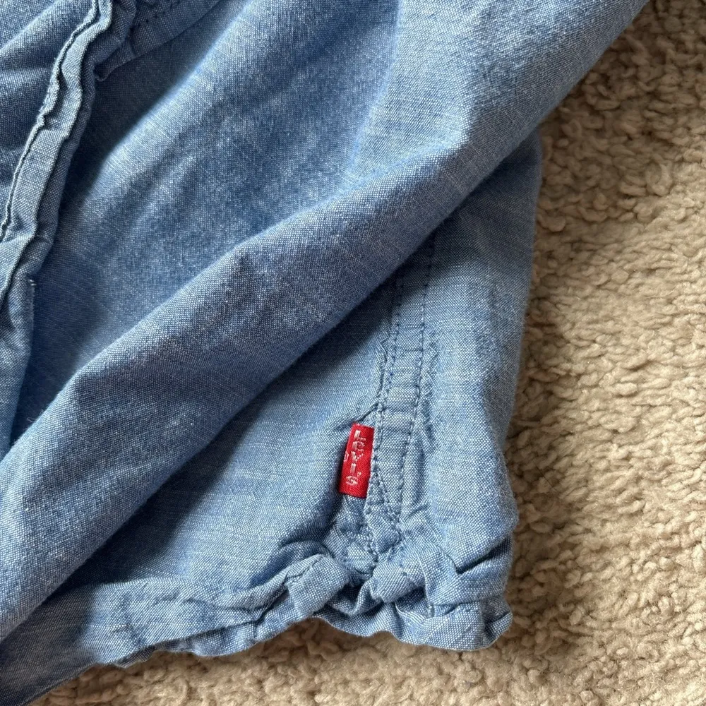 Levi's  Blue Casual Button Down Shirt Short Sleeve - Image 6