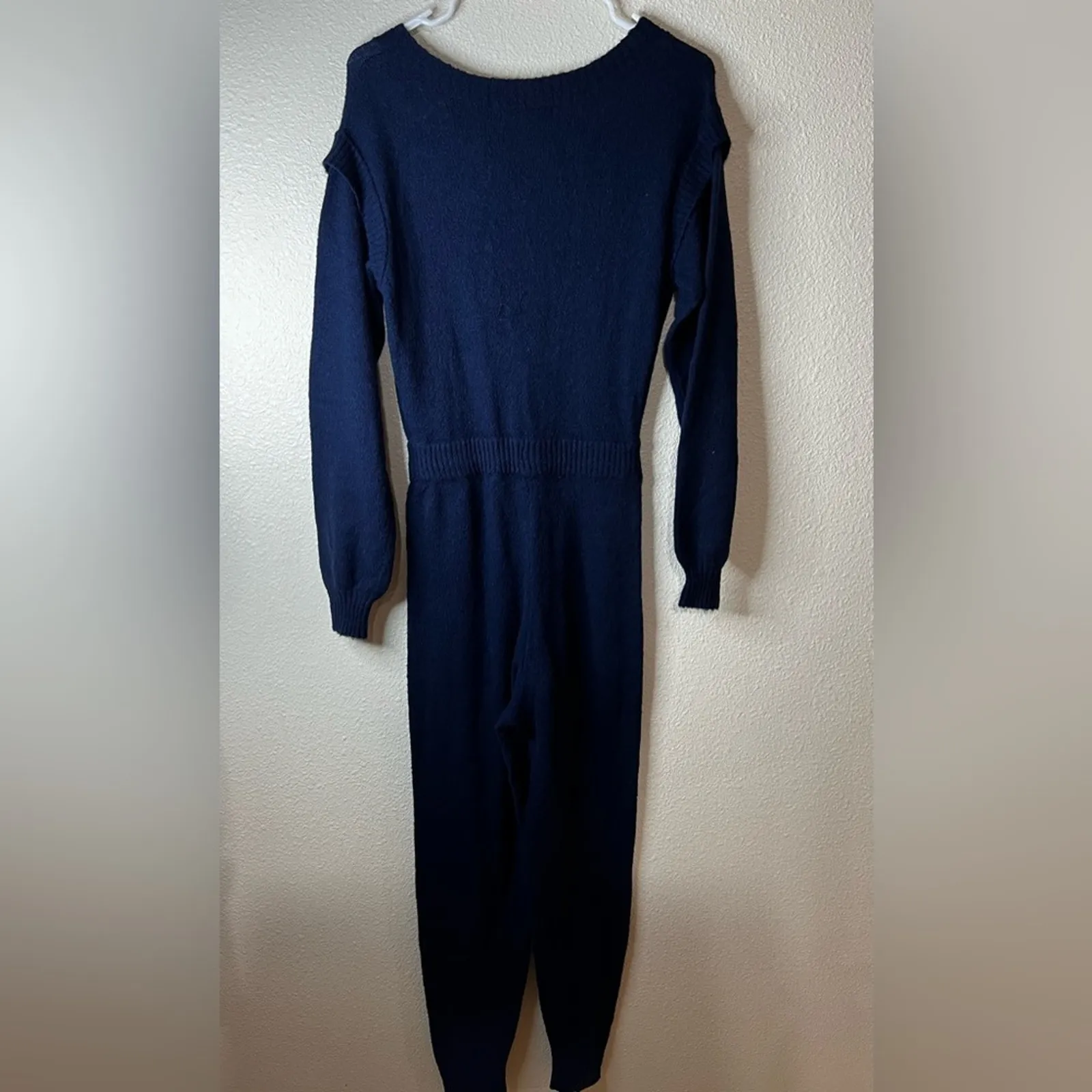 Central Park West Navy Blue Holmes Knit Jumpsuit XS - Image 10