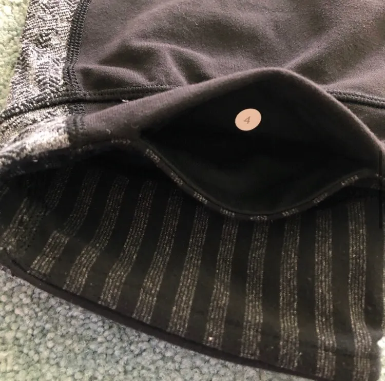 Black & Gray Yoga Pants Full Length Leggings - Image 7