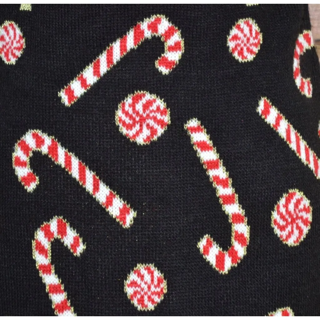 No Boundaries Candy Canes Sleeveless Christmas Sweater Dress Size M 7-9 Holiday - Image 3