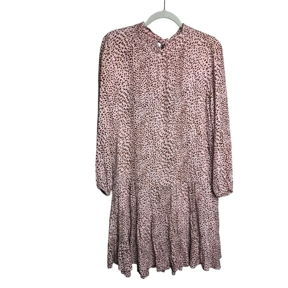 Melissa Nepton Kamilia Mini Dress in Animal Blush Sz. S Pink - Image 2