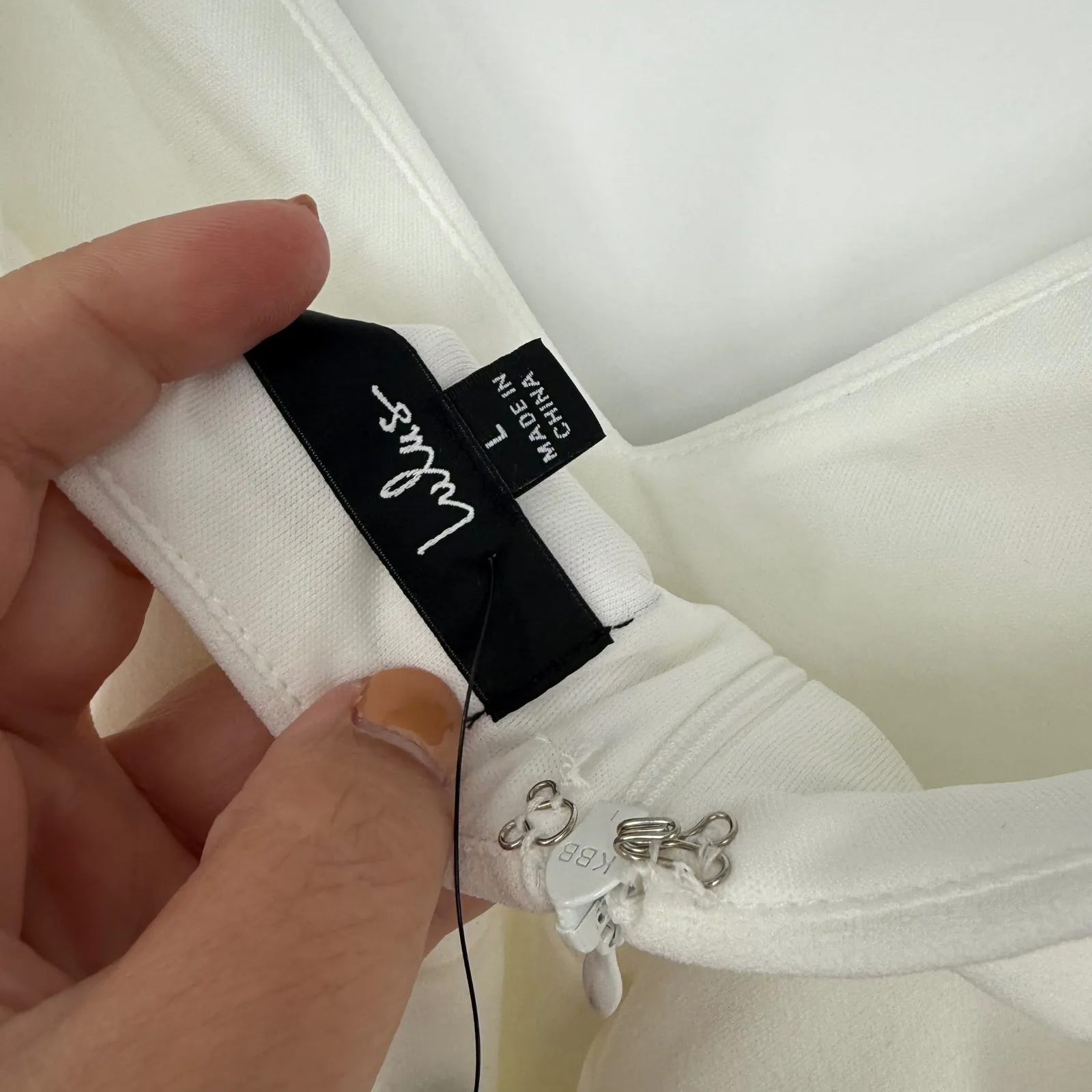 Lulus Certainly Aglow White Organza Pearl Tie - Image 7