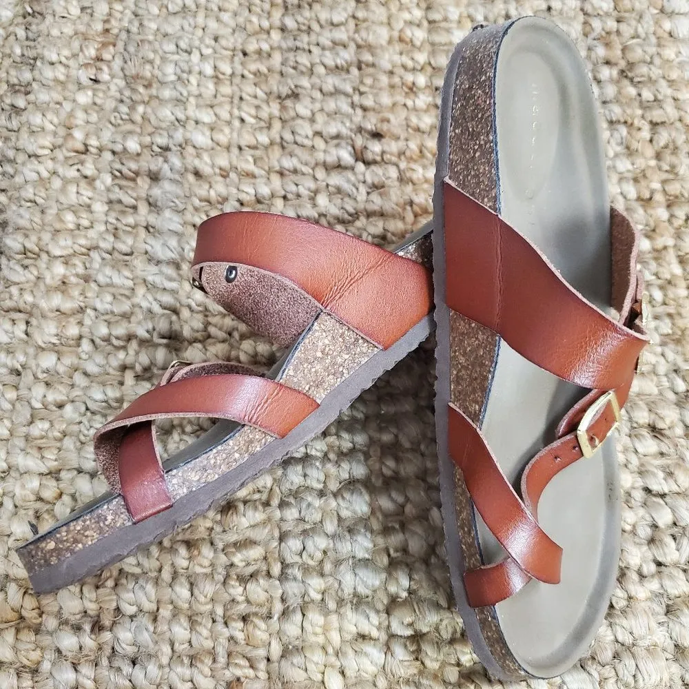 Madden Girl Cognac Split Toe Slip On Sandal - Image 3