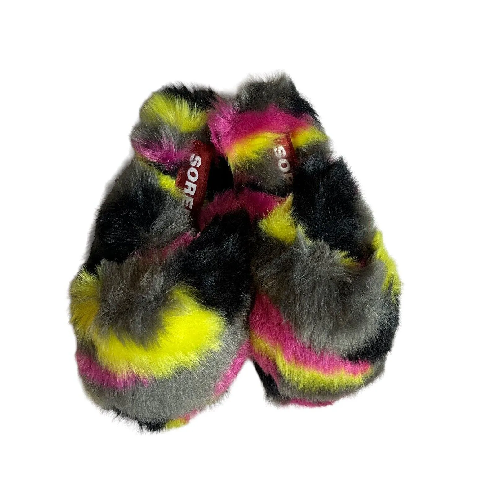 Sorel Go Mail Run Fluffy Slipper Black‎ Multi Size 5 New - Image 3