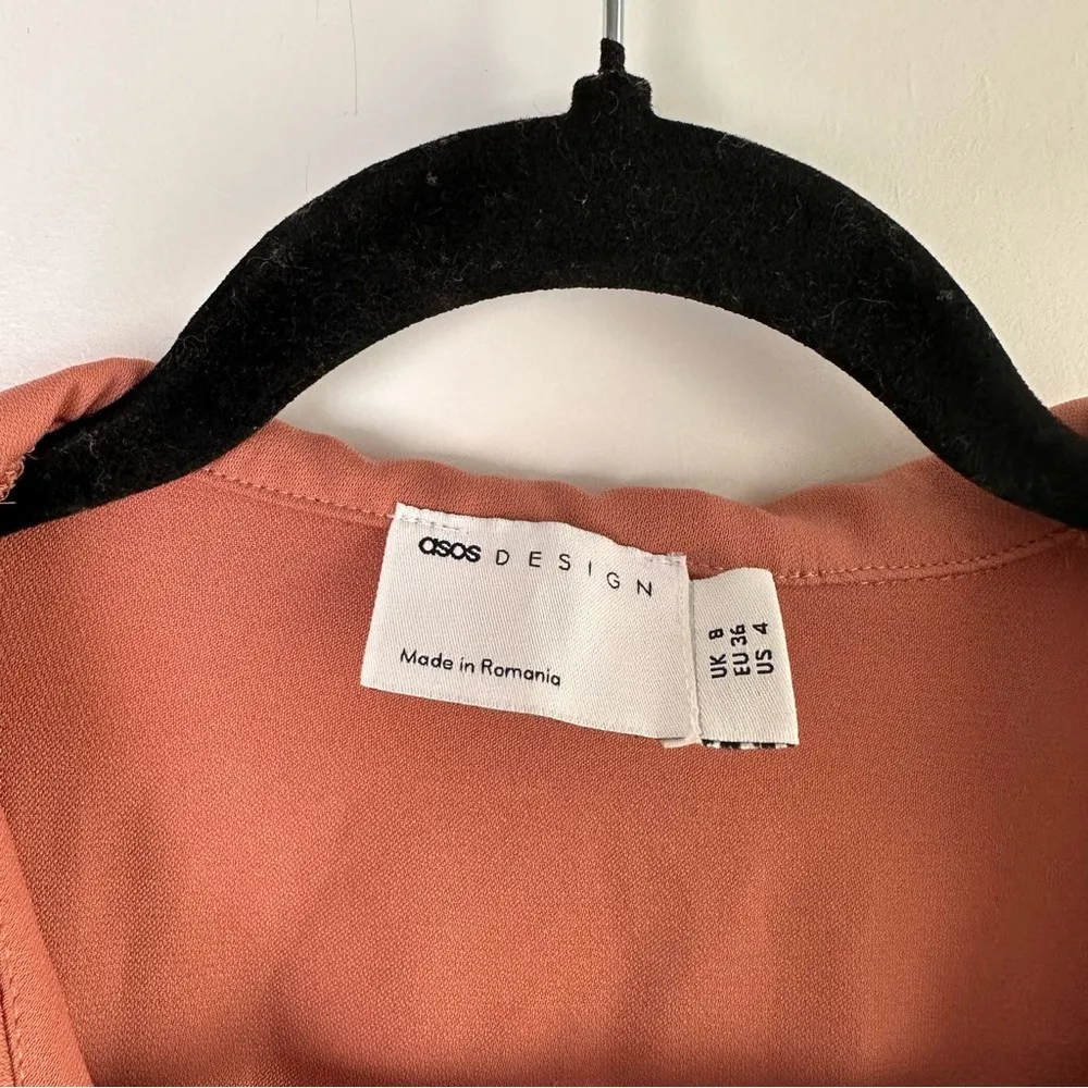 ASOS Design Long Sleeve Wrap Midi Dress - Image 6