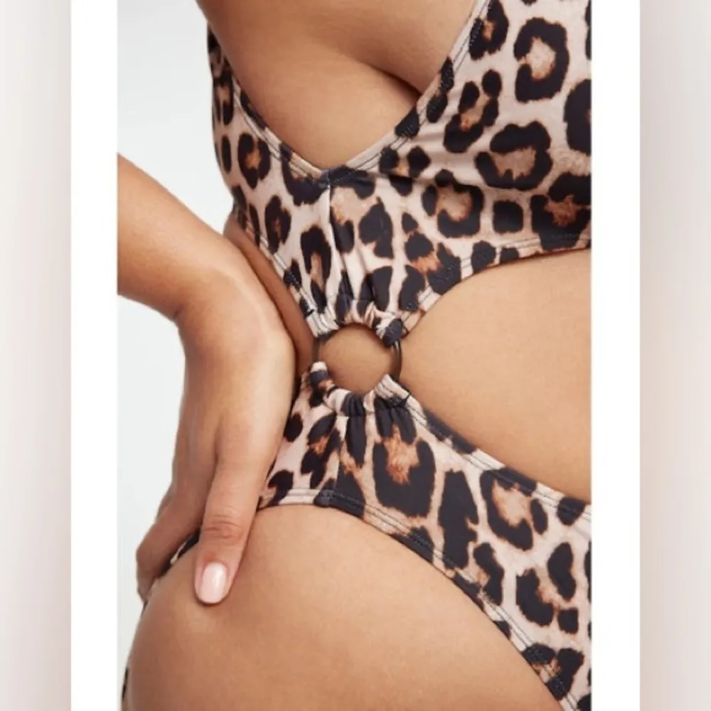 Good American Always Fits Cutout Monokini Swimsuit - Size 3XL/6 - Leopard - NWOT - Image 2