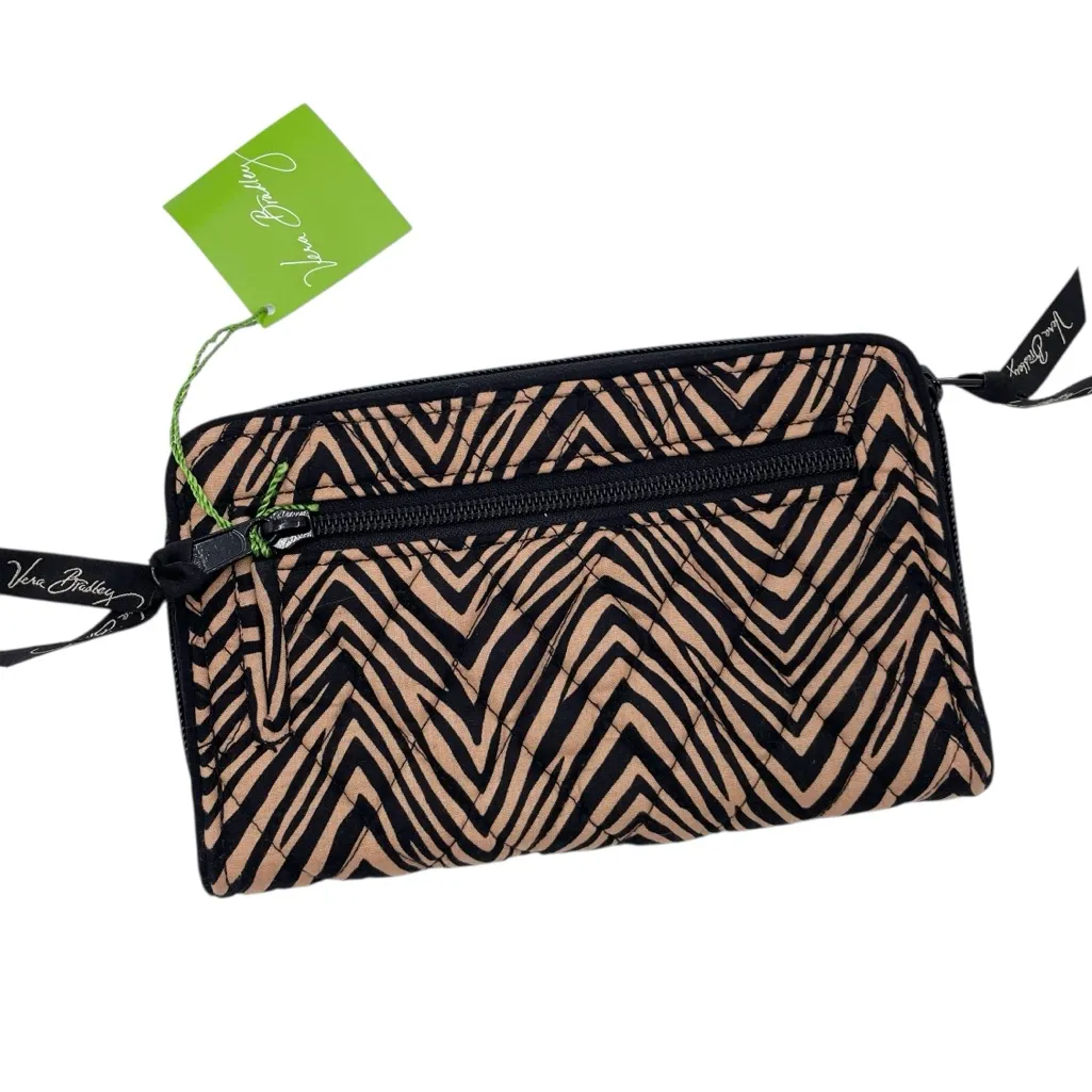 NEW Vera Bradley Turnlock Wallet Zebra Print Quilted Cotton Card Slots Zipper - Image 2