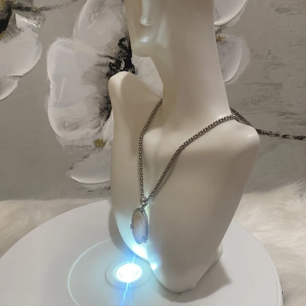 STERLING Silver Coin Necklace Silver - Image 4