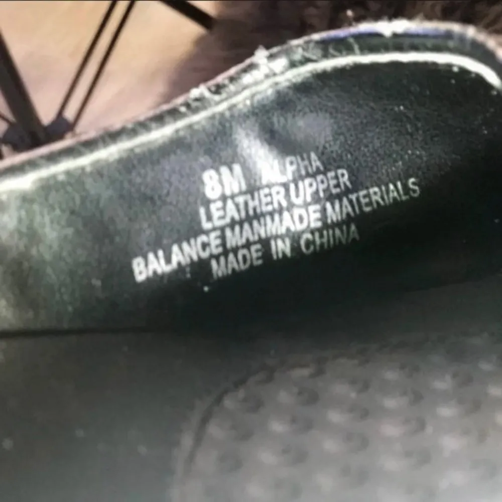 Nicole alpha black leather slip on block heels Size 8 - Image 9