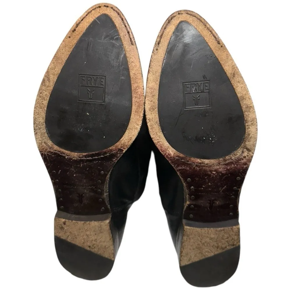 Frye  Women’s Size 8.5 Black Leather Cindy Pull On Slouchy Boots - Image 8