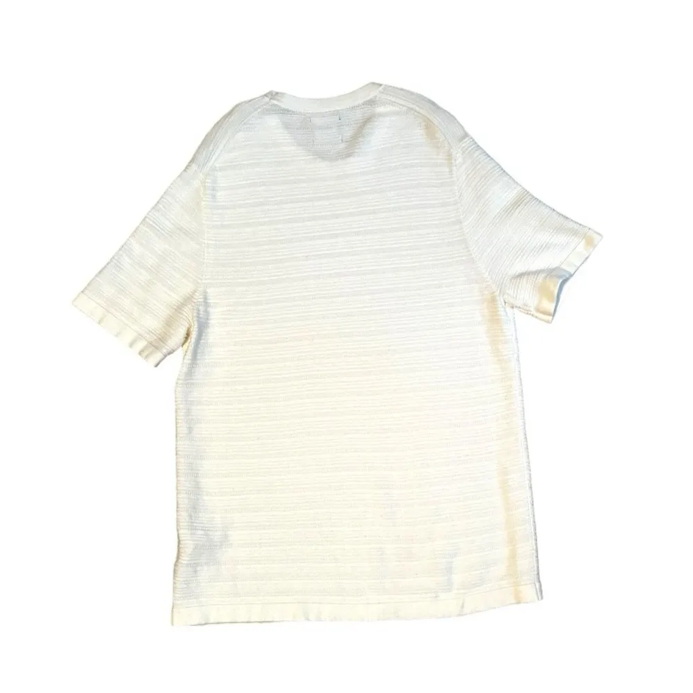 Abercrombie & Fitch White T-shirt Dress Striped Size Large Excellent Condition - Image 5