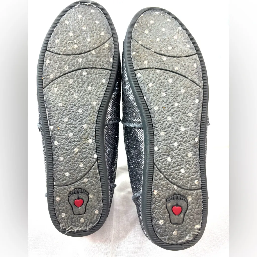 BOBS Skechers 7 Sparkly Silver Pillow Foam Slippers with Memory Foam - Image 7