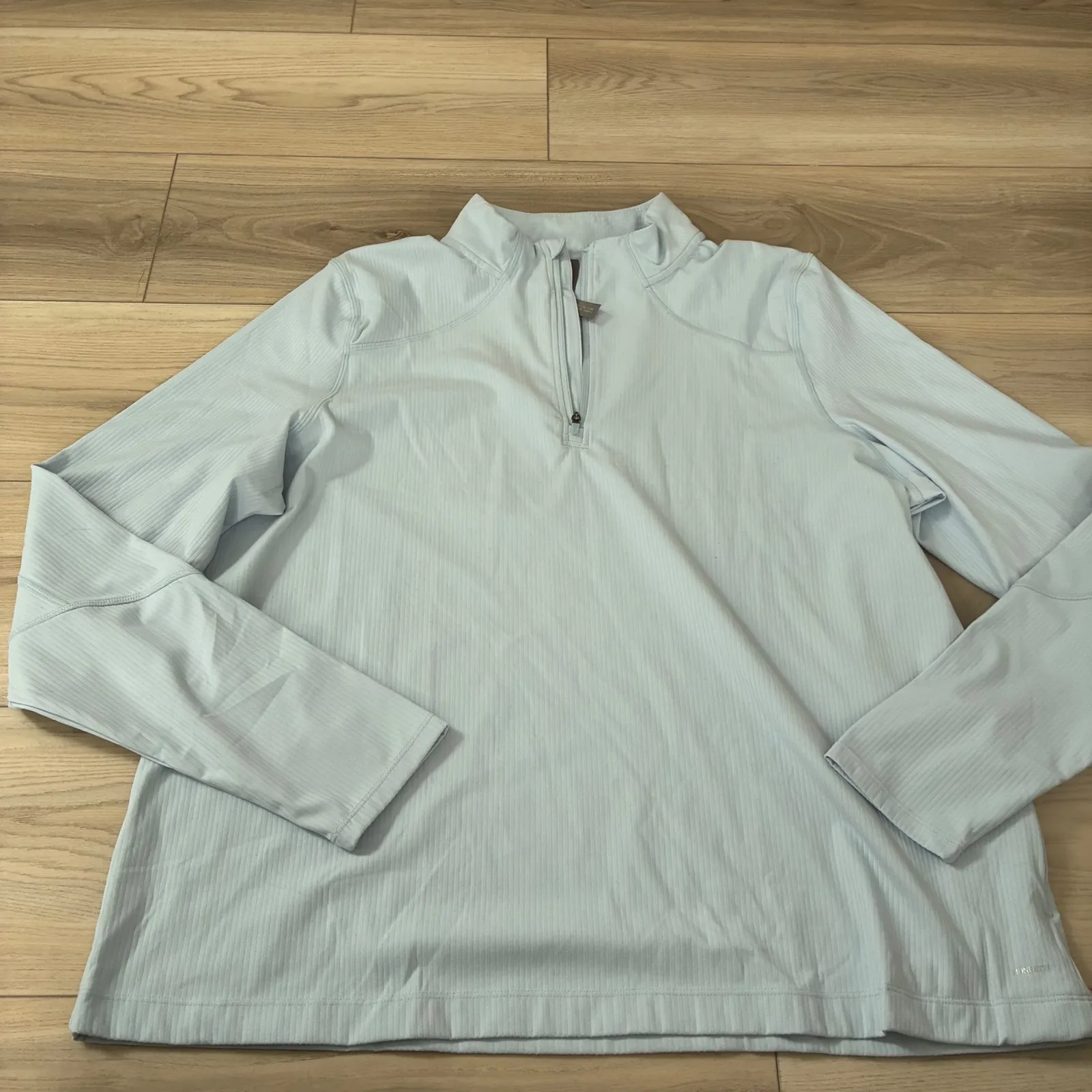 MONDETTA Womens Light Blue Performance Quarter Zip Pullover Top XXL - Image 2