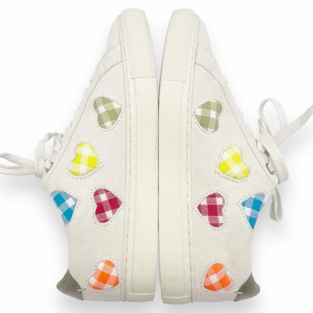 Kurt Geiger Lane Love Sneaker Low Top Lace Up Shoes Gingham Hearts Size 38 | 7.5 - Image 13