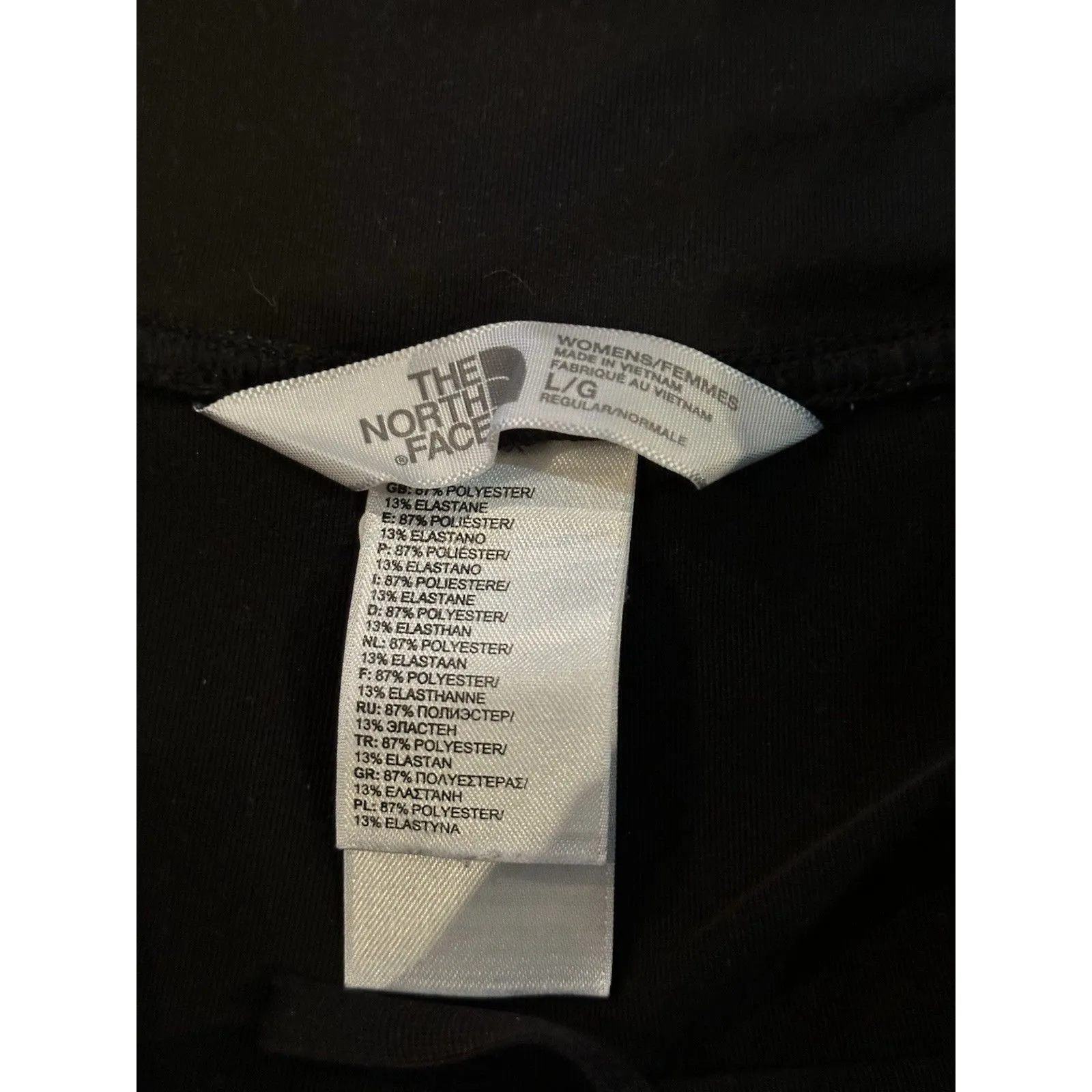 THE NORTH FACE Capri Cropped Legging Black Size L Key Pocket & Inside Drawstring - Image 2