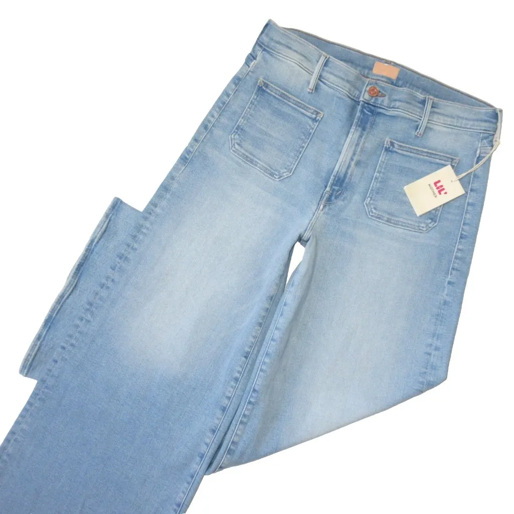 NWT Mother LIL The Patch Pocket Undercover Sneak in California Cruiser Jeans 30 Blue - Image 7