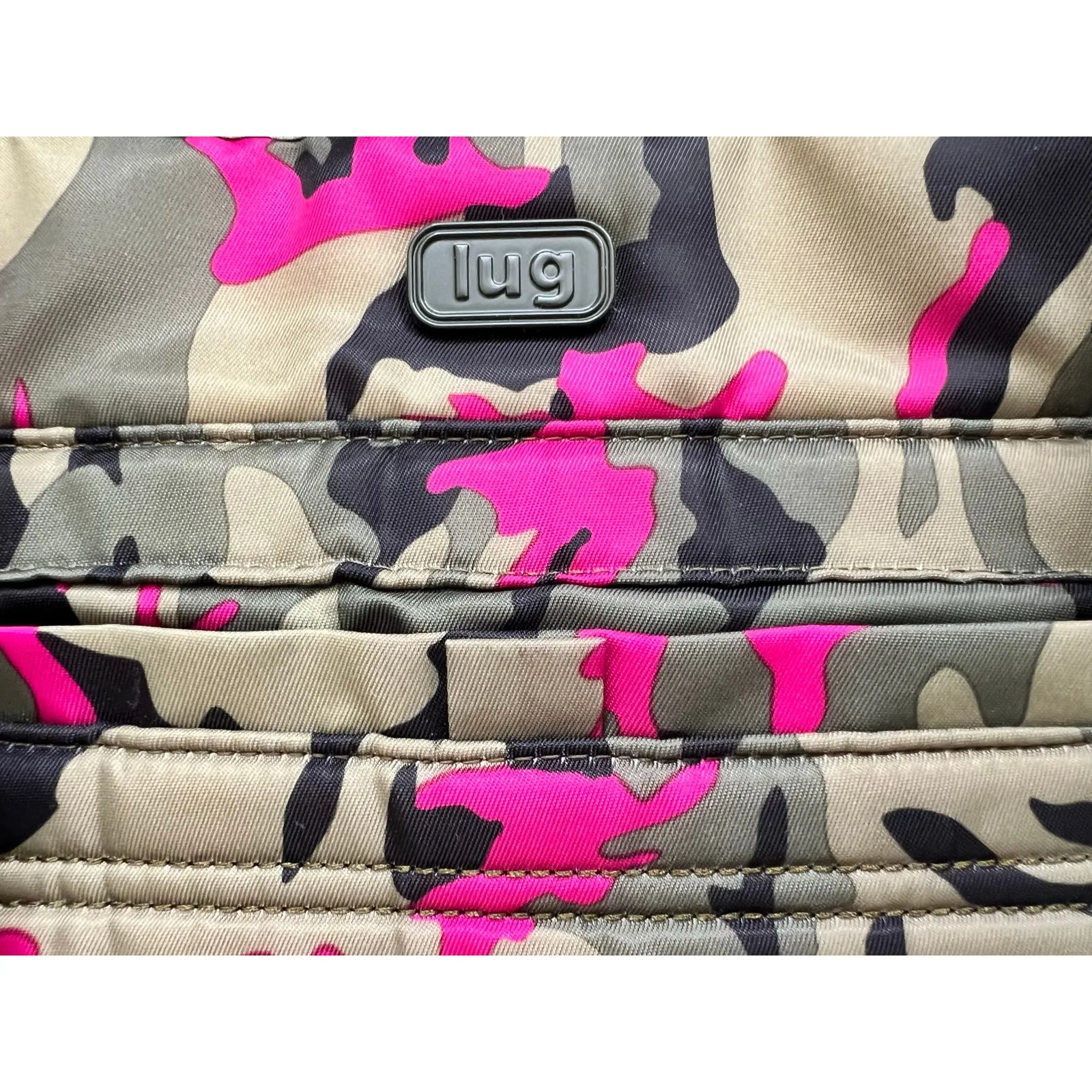 Lug Avion Convertible Carry On Travel Weekend Getaway Tote In Camo Orchid Green - Image 2