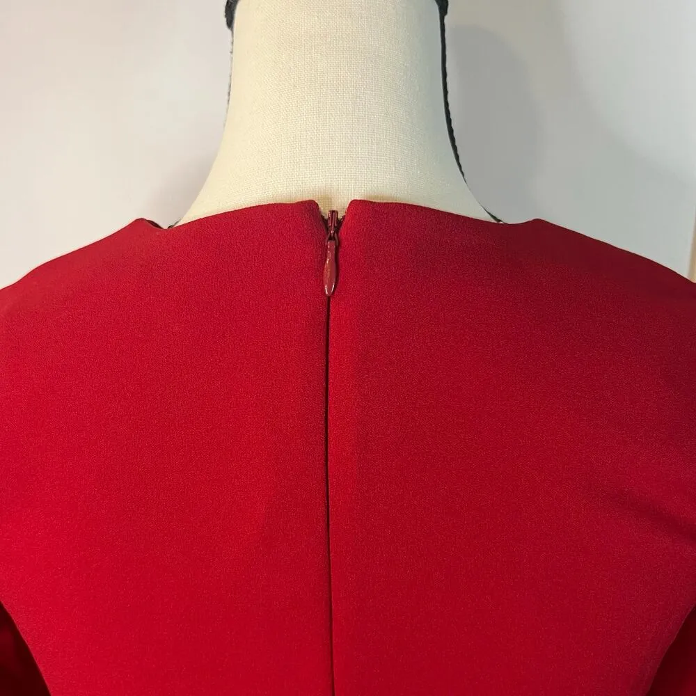 Banana Republic Women’s Red Bell Sleeve Dress Size 2P - Image 4