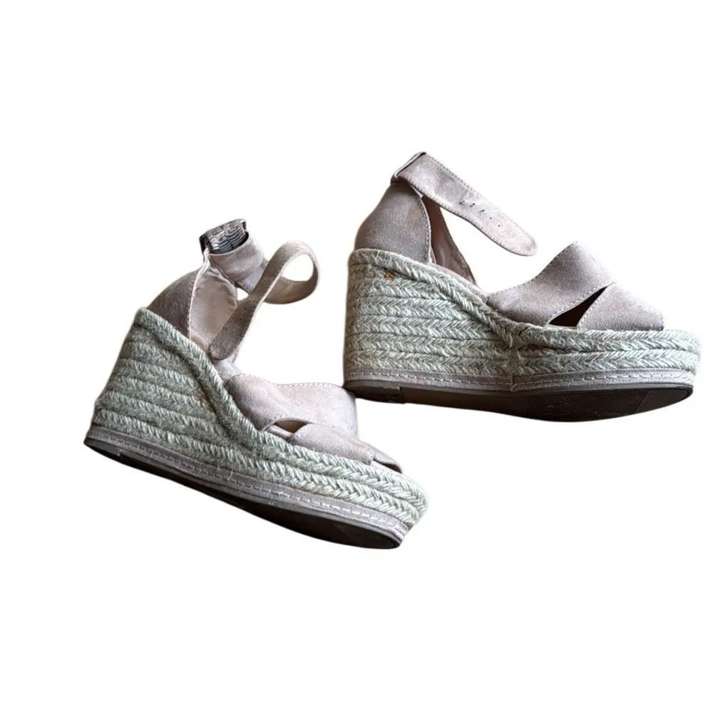 Target Blush Pink Espadrille Wedge Sandals 8 - Image 6