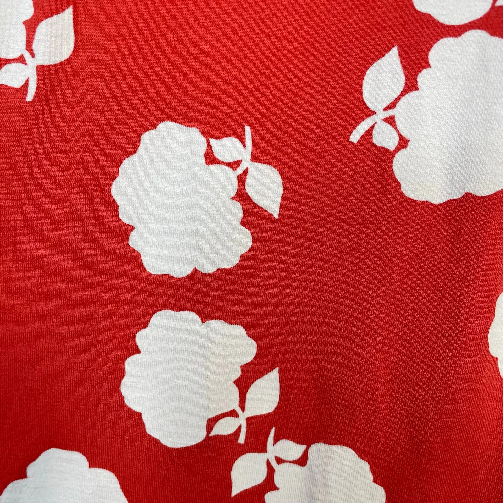 Boden Miriam Jersey Knit Bell Sleeve Mini Dress Orange Red Floral Womens 16 - Image 14