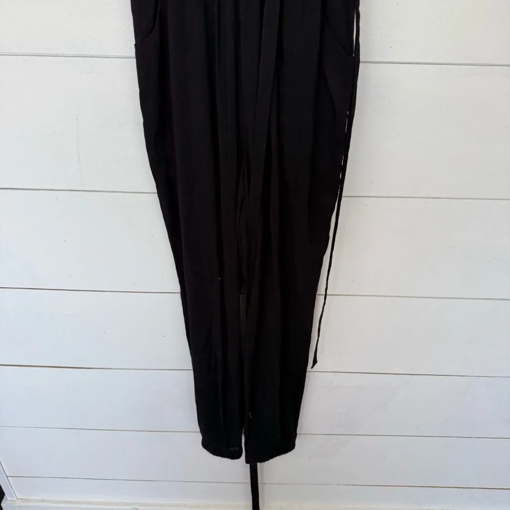 Lulu’s Black Women’s XS Sleeveless Surplice Take on The Day Jumpsuit - Image 2
