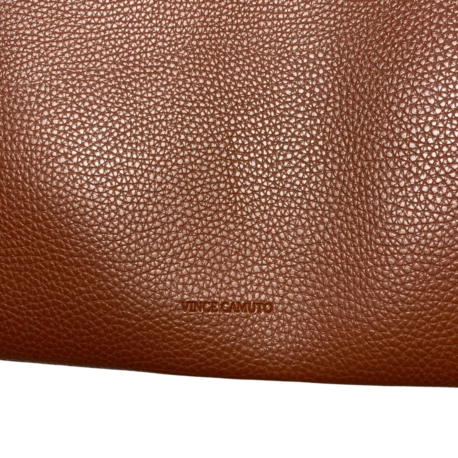 Vince‎ Camuto Tote Bag Brown Vegan Leather Work Travel Purse Laptop Business - Image 3