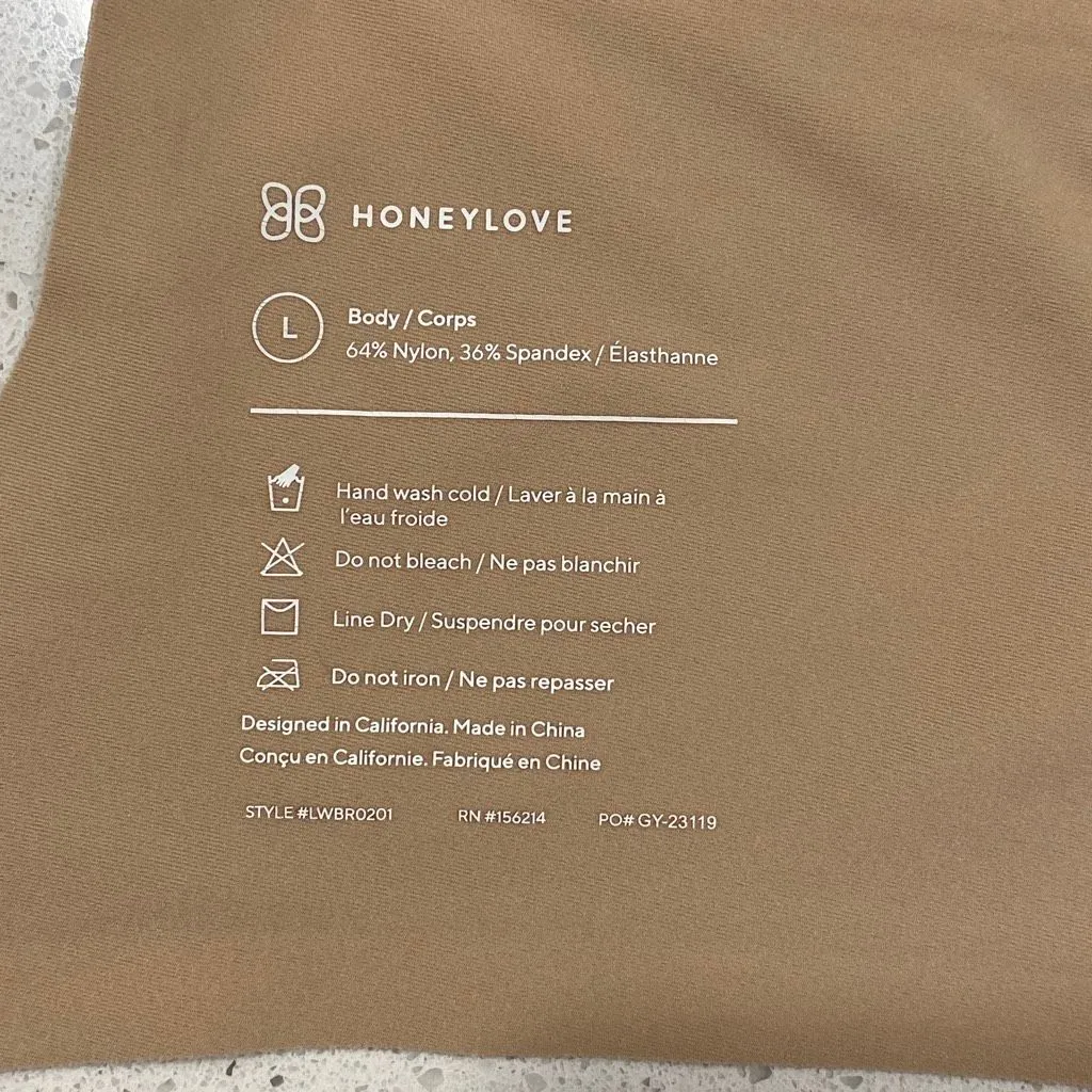 HoneyLove Silhouette bra, size large Tan - Image 6