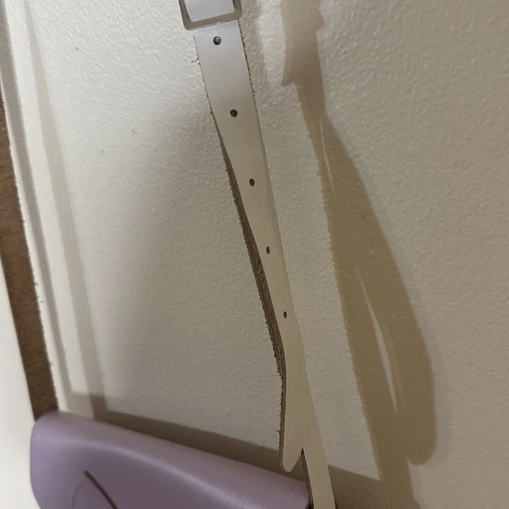 The Cambridge Satchel Company X Chris Benz Lavender Leather Crossbody Bag White - Image 7