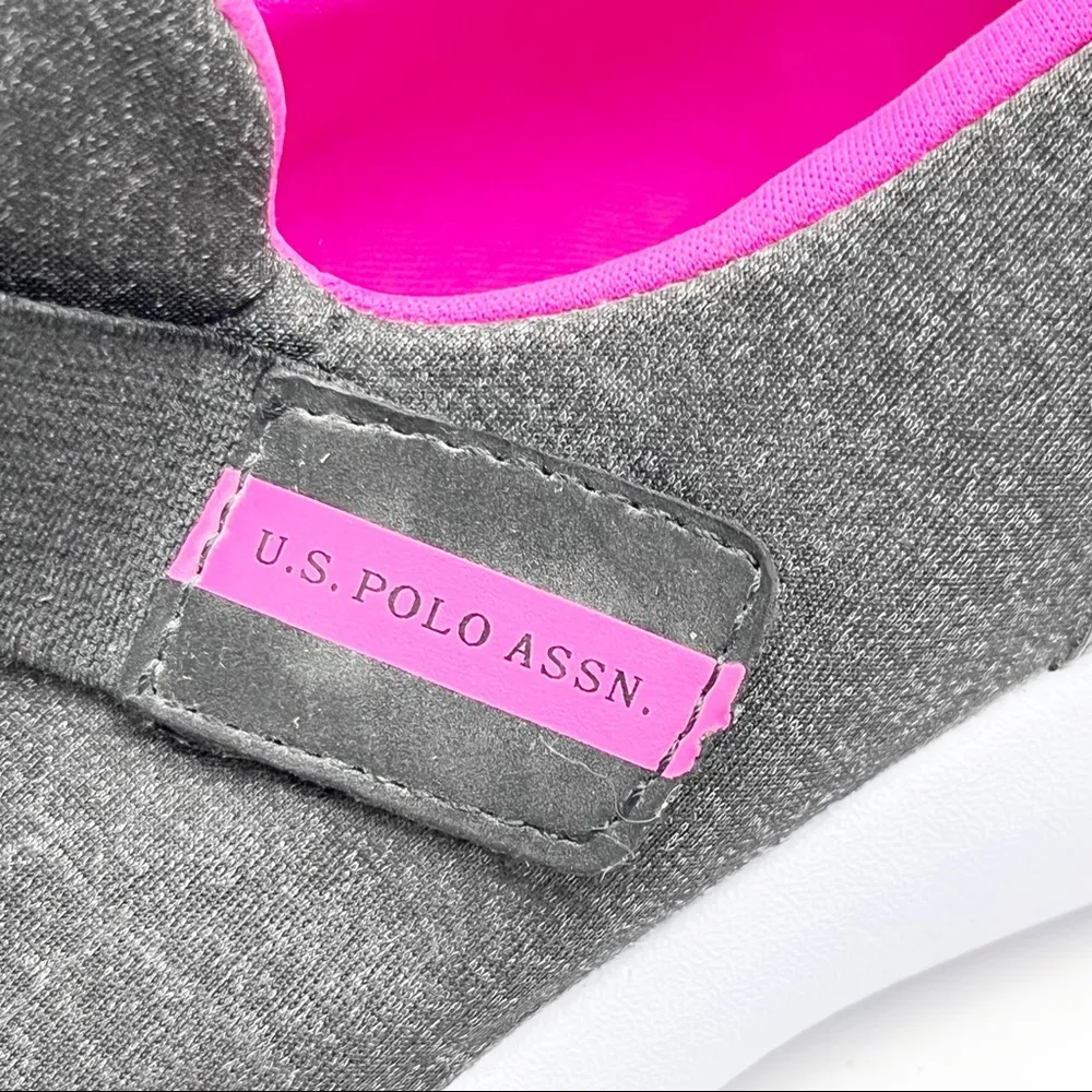 US POLO ASSN. Gray Cross Strap Closure Comfort Insole Sneakers, Size 10 - Image 12