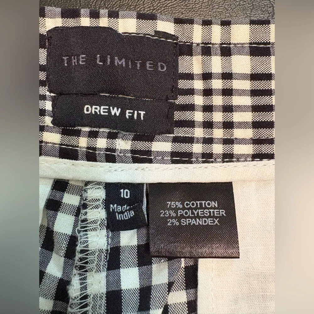 The Limited Black and White Checkered Women's Shorts size 10 - Image 4