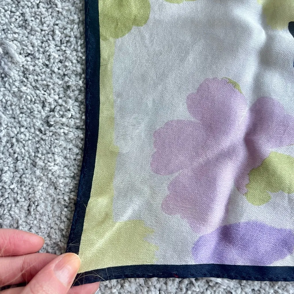 Floral Silk Scarf - Image 3