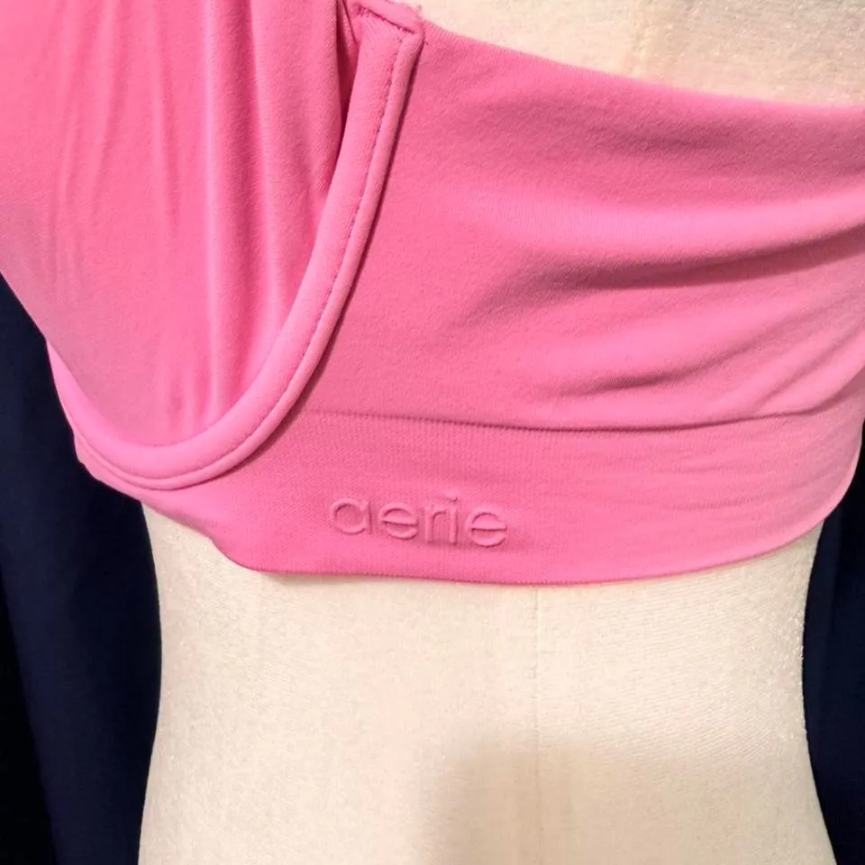 Aerie SMOOTHEZ Seamless Unlined Bra 36C Dark Pink - Image 2
