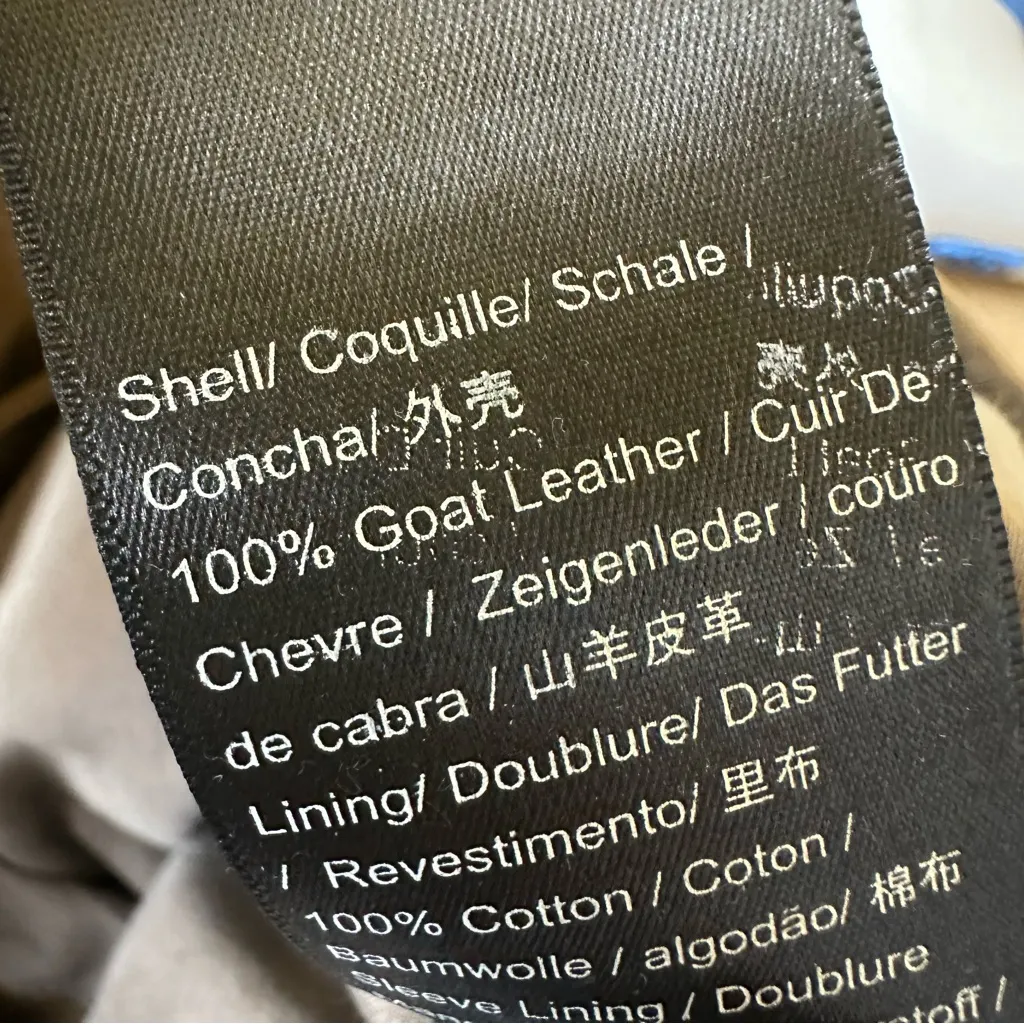 Muubaa 100% Goat Leather Cowl Neck Jacket Brown Size M - Image 6