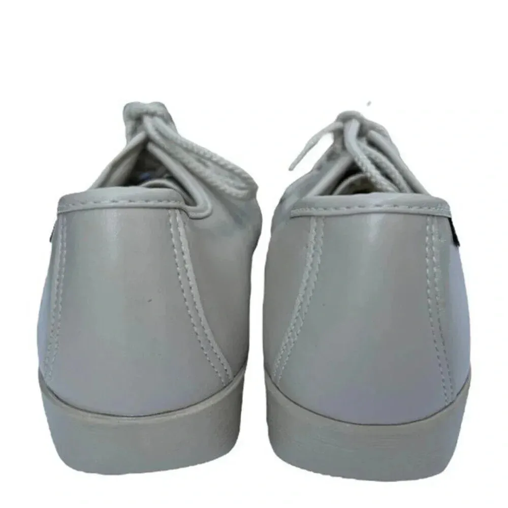 SAS Women's Narrow Width Sz 9.5 S Siesta Bone Beige Leather‎ Lace Up Loafers New - Image 5