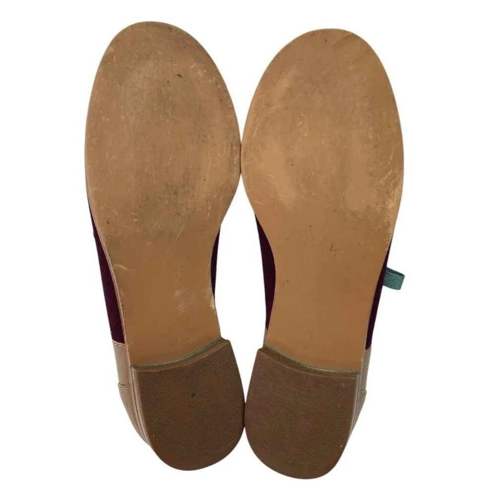 Pilcro And The Letterpress Mary Jane Shoes Women’s Size 7 Brugundy Tan Retroglam - Image 11