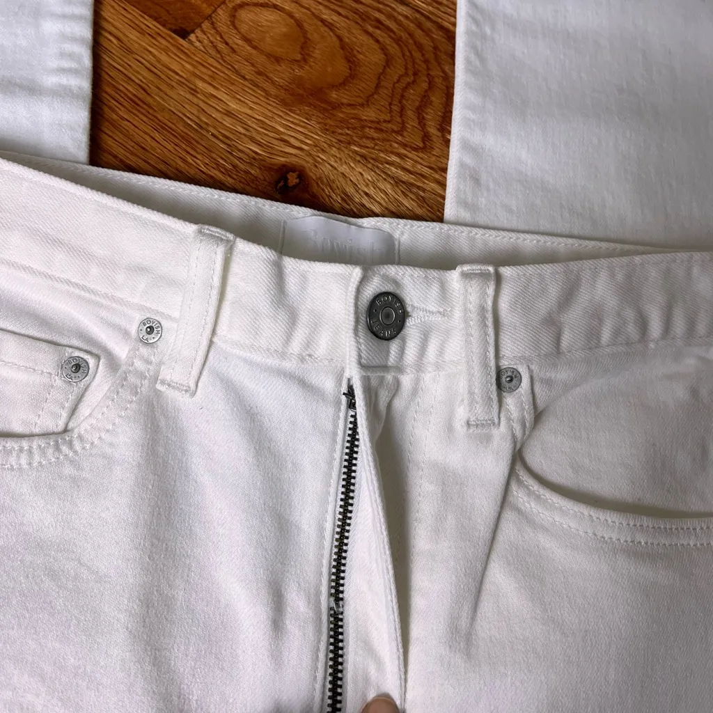 Boyish White Straight Leg Jeans - Image 5