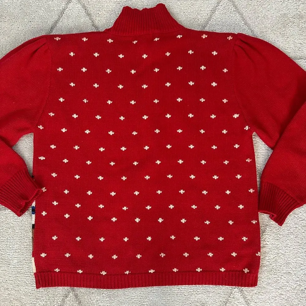 Rare Vintage Holiday Scene Ugly Christmas Sweater Sz Large - Image 2