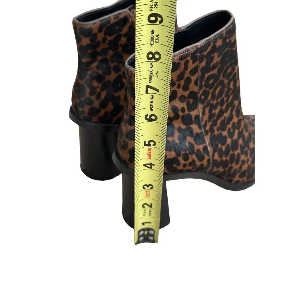 Gibson Latimer 7M Leopard Print Ankle Boots With 3-Inch Block Heel & Side Zipper - Image 6
